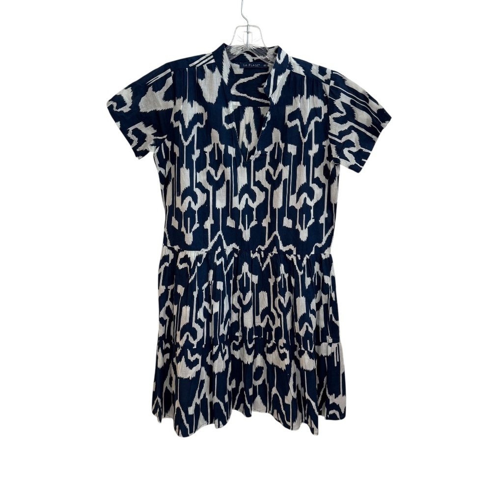 La Plage ikat short sleeve Mini dress